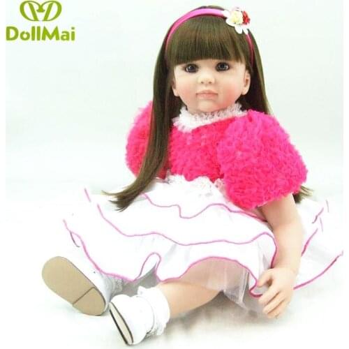 60cm Realistic silicone vinyl reborn baby dolls girl princess toddler reborn dolls toy for children gift bebes reborn