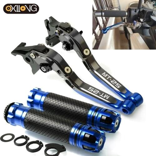 With LOGO MT-25 For YAMAHA MT25 MT 25 2015 2016 2017 2018 Motorcycle Brake Clutch Levers Handlebar grip Handle Bar Hand Grips
