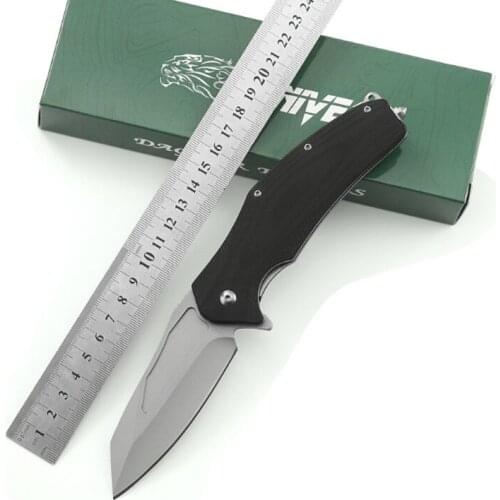 Folding knife stone wash 3Cr13 blade Ball bearing tactical pocket knives CNC G10 camping hunting cutter tools ECD