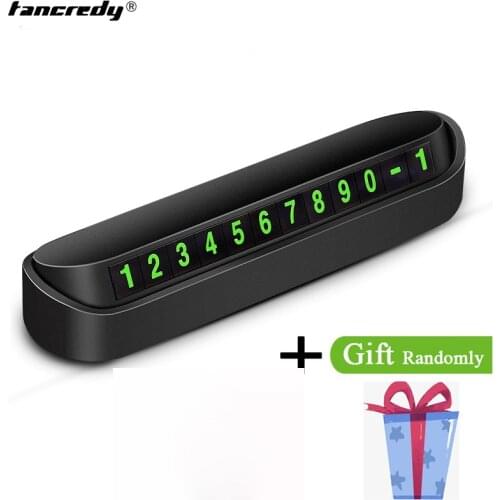1PCS Hideable Car Phone Number Card Plate Stickers For Car Styling Temporary Parking Card Plate Telephone Number Card