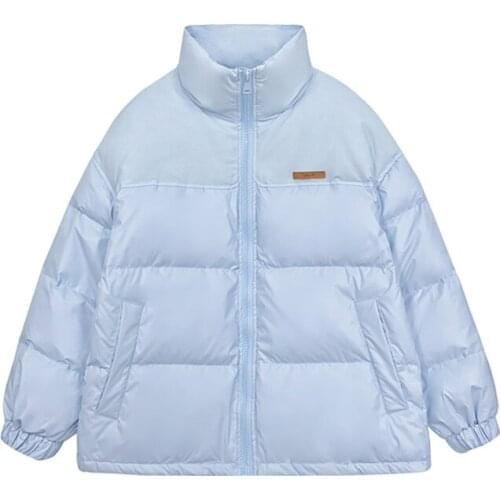 PU Leather Patchwork Waterproof Short Women Winter Coat 2021 New Stand Collar Windproof Thick Warm Loose Puffer Jackets