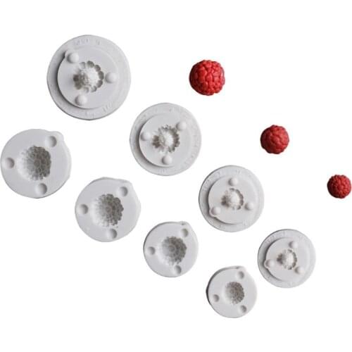 8 Pcs/Set Raspberry Fruit Silicone Mold Fondant Chocolate Candy Mould Cake Decor