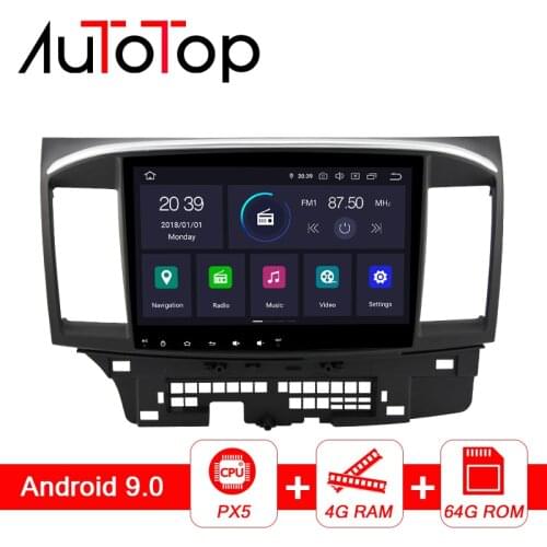 AUTOTOP 2 Din Car Multimedia Radio Android 9.0 For Mitsubishi Lancer 2007-2018 10.1 inch Lancer DVD Car GPS Video Player Stereo
