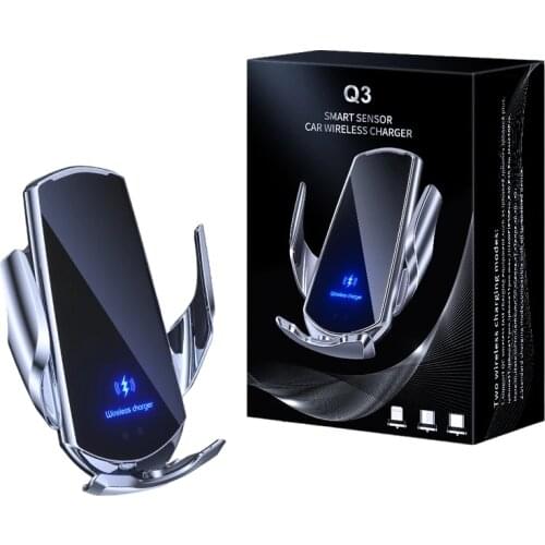 Wireless Automatic Sensor Car Phone Holder and Charger Wireless Charger Car Phone Air Vent Mount Popsocket for Mobile Phones