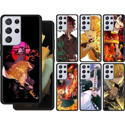 Case For Samsung Galaxy S21 S20 UltrA S21 S20 FE S10 S9 S8 S7 S10Lite S10e Cover Kamado Nezuko Kimetsu No Yaiba Demon Slayer