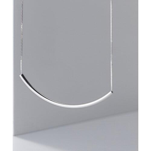 INZATT Real 925 Sterling Silver Geometric Elbow Choker Necklace For Fashion Women Party Minimalist Fine Jewelry Punk Accessories