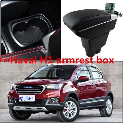 For Haval H1 armrest box hover armrest central Store content Storage box with cup holder ashtray USB interface 2008-2013