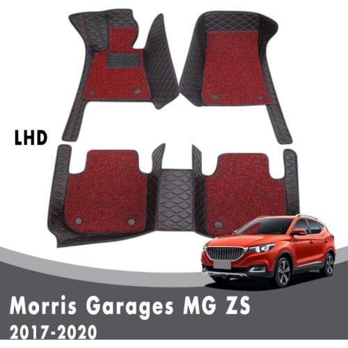 Luxury Double Layer Wire Loop Carpets For Morris Garages MG ZS 2020 2019 2018 2017 Car Floor Mats Interior Accessories Custom