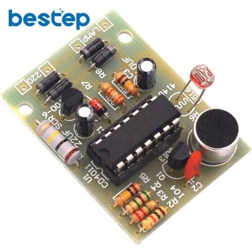 Energy Saving Lamp/LED Light/Incandescent Light CD4011 Sound and Light Control Switch Kit DIY Voice Control Parts Module