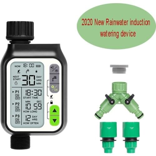 Rainwater Induction Large LCD Screen Automatic Watering Device Garden Balcony Irrigation System Intelligent Sprinkler Controller