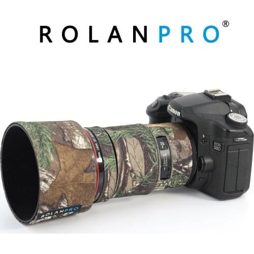 ROLANPRO DSLR camera Lens Camouflage Coat Rain Cover for Canon EF 200mm f2.8L II USM Lens Protective Sleeve Guns Case Outdoor