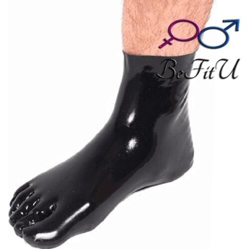 Latex socks sexy cosplay stocking tight hose toe socks
