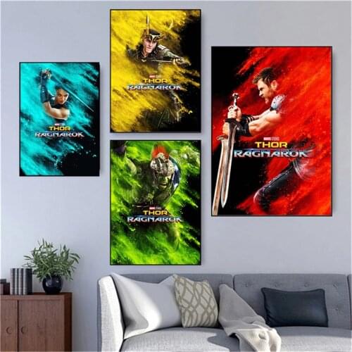 Loki Hulk Canvas Paintings Marvel Classic Movie Thor Ragnarok Posters and Graffiti Print Wall Art Picture for Living Home Decor