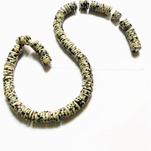 Dalmatian Jaspe r Matte Beads,2x12mm Coin Spacer Beads, Gem stone Spacer Jewelry making Bead,1 of 15.5"