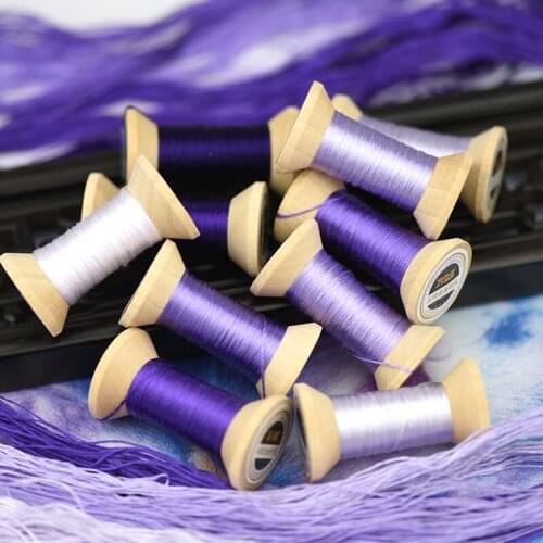 Thread-silk embroidery thread/ Small roll household Sewing Threads Spools /hand stitching embroidery thread/Crystal purple