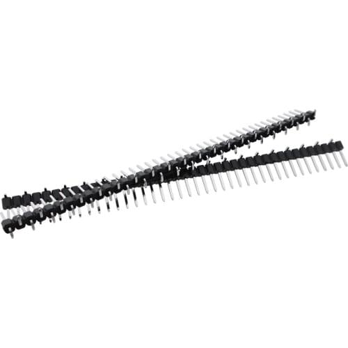 New 100pcs 2.54mm 0.100" Single row 1x40 P 40 Pin Header Male SMT SMD Mount PCB Strip Connector straight