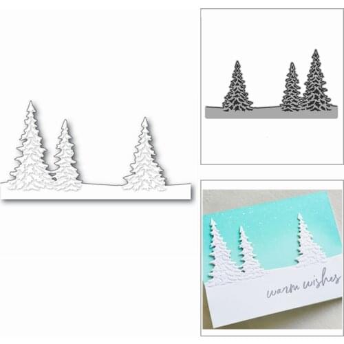New Christmas Pine Tree Plant 2020 Metal Cutting Dies for DIY Scrapbooking and Card Making Decorative Embossing Craft No Stamps