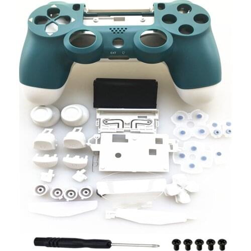 Alpine Green Front Back White Case Housing Shell For Playstation 4 PS4 pro 4.0 Gen 2th Version 2 JDM- 040 JDS 040 Controller