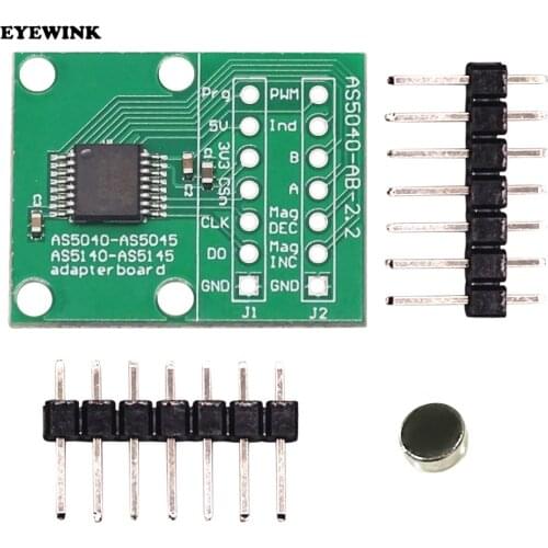 Programmable magnetic rotary encoder AS5040 sensor module feeding magnet