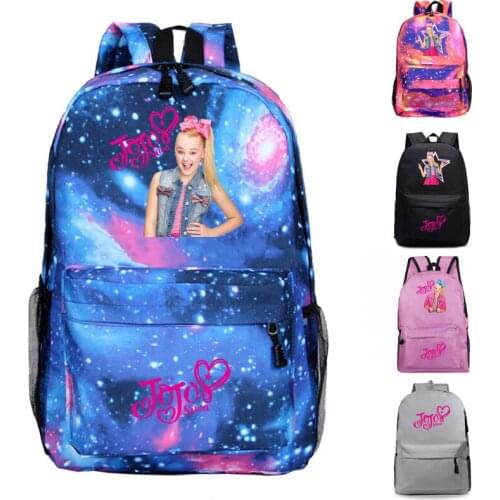 High Quality Jojo Siwa Backpack Children Boys Girls Teens Rucksack Popular Pattern School Fashion Bag Students Schoolbag
