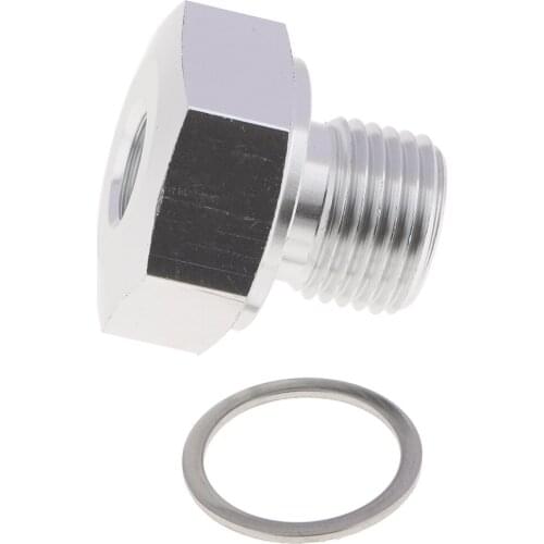 Replacement Turbocharger Sensor Adapter Oil Water Boost Temp M16x1.5 to 1/8 NPT Aluminum Alloy