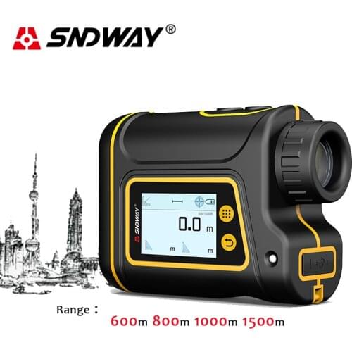 SNDWAY 6X Telescope Laser Rangefinder Hunting Golf Telephoto Range Finder Spotting Scope Telescopic Aim Monocular 600M 1500M