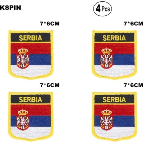 Serbia Shiled Shape flag patches national flag patches for Cothing DIY Decoration