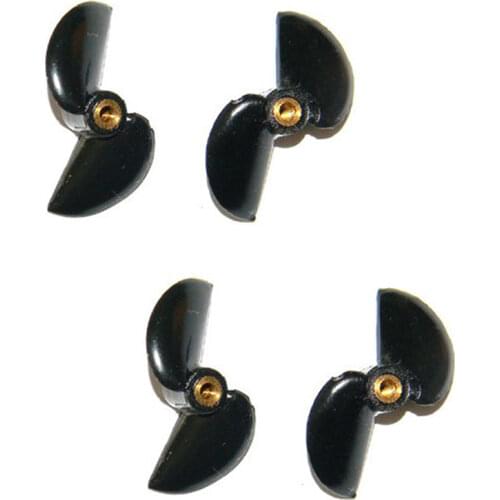 2pairs M3 Thread 2-blade Propeller CW CCW Green Nylon Paddle Dia 36mm Shaft Hole 3mm Prop for RC Model Racing Boat within 60cm