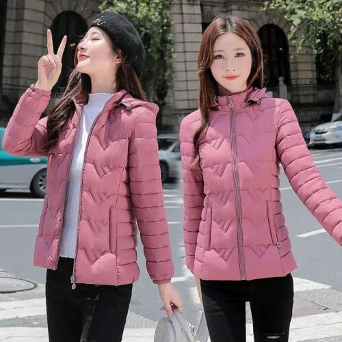 Women Parkas Winter Jacket 2021 New Warm Hooded Female Basic Coat Down Cotton Padded Parkas Short Jacket Outwear Plus Size 6XL