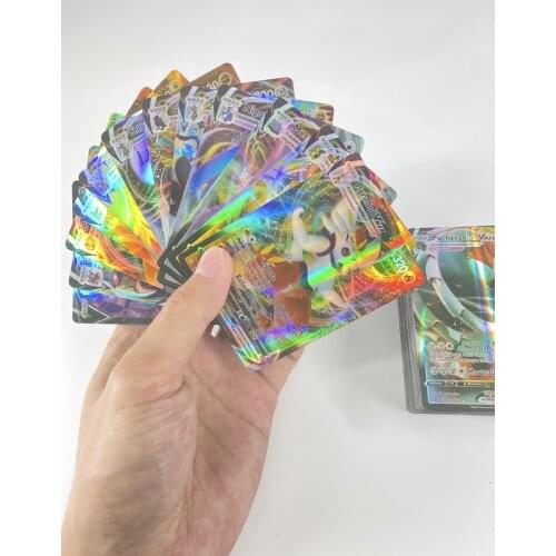 20 Pcs No Repeat Pokemon French Version Shining Card GX EX VAMX MEGA TAKARA TOMY Pikachu Cards Battle Best Selling Children Toys