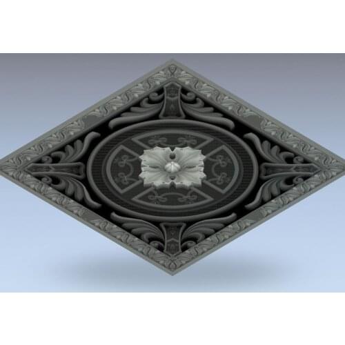 3d model relief for cnc in STL file format rosette_25