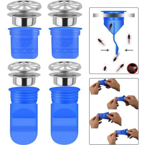 Hot Drain Backflow Preventer 4 Pack, One Way Valve For Pipes Tubes In Toilet Bathroom Floor Drain Seal Resist Smell And Bugs, 1