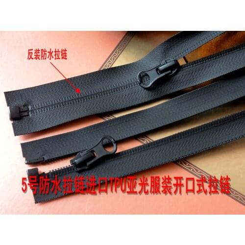 5# size7/nylon zippers/waterproof zipper/black open-end 80cm 100cm/used for garment shoes/windcheater/ski suit/waterproof jacket