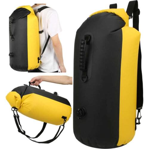 60L Outdoor Dry Bag Waterproof Swimming Drifting Inflatable Backpack Sealing Dry Bag For Camping Caving Trekking Rafting