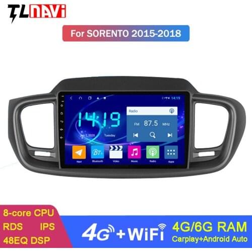 9 INCH IPS 4G+64G Android 9.0 GPS DSP CARPLAY Car DVD Player For KIA SORENTO 2015-2018 audio radio stereo Navigation