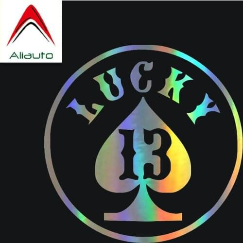 Aliauto Fashion Car Sticker Lucky Number 13 Automobiles Motorcycles Accessories PVC Decal for Kia Rio Passat B6 Lada,12cm*12cm