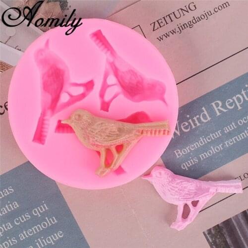 Aomily Sparrow Birds Shaped DIY Silicone Molds Fondant Cake Mold Sugar Jelly Craft Chocolate Molds Moulds Cake Decorating Tools