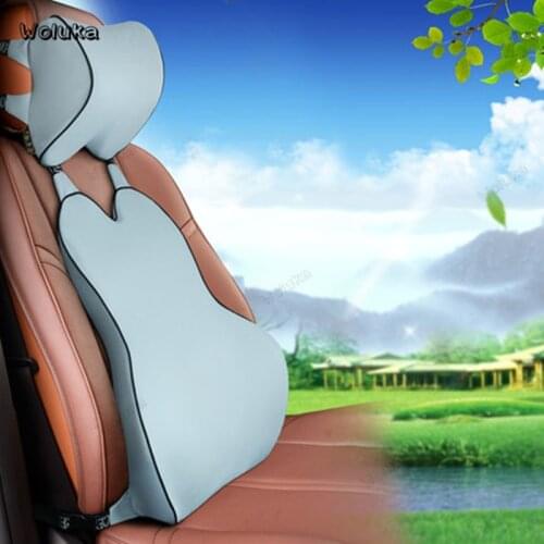 Car Neck Pillow Lumbar Waist Support Headrest Pillows Back Cushion Seat Supports Memory Foam Seat Covers Auto Accessory CD50 Q05