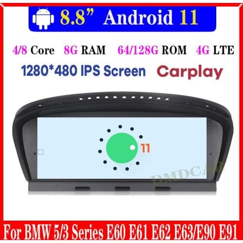 8.8" 8Core 8+64G Android 10 Car Multimedia Player GPS Radio for BMW 5 Series E60 E61 E62 E63 3 Series E90 E91 CCC/CIC Stereo
