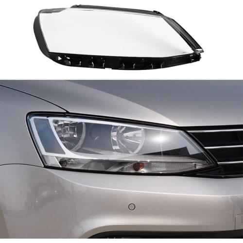 Car Front Head Light Lamp Transparent Lampshade Headlight Shell Cover Lens Mask for Jetta (Sagitar) 2012-2018