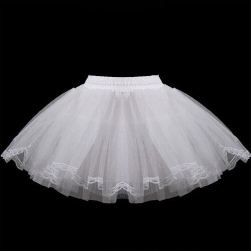 Kids Flower Girls Underskirt Cosplay Party Short Dress Petticoat Lolita Ballet Tutu Skirt Rockabilly Crinoline