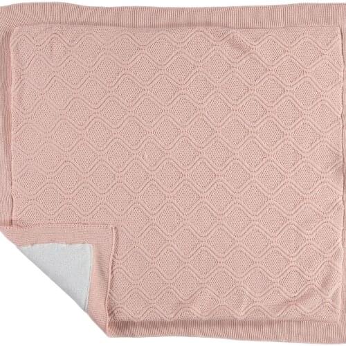 Welsoft Knitwear Baby Blanket is produced with a honeycomb themed tricot on one side. The inner part of our blanket is made of
