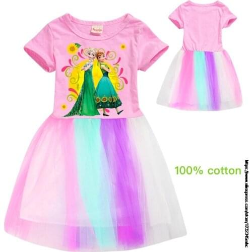 Disney Frozen Elsa Kids Costume Dresses For Girls dress Children Wedding Tutu Dress Ball Grown Party Princess Vestido