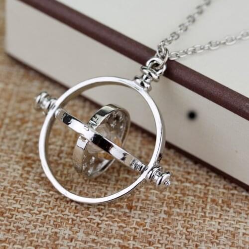 Dongsheng Movie Jewelry HP Necklace Rotating Spins Gold Hourglass Nacklace -30