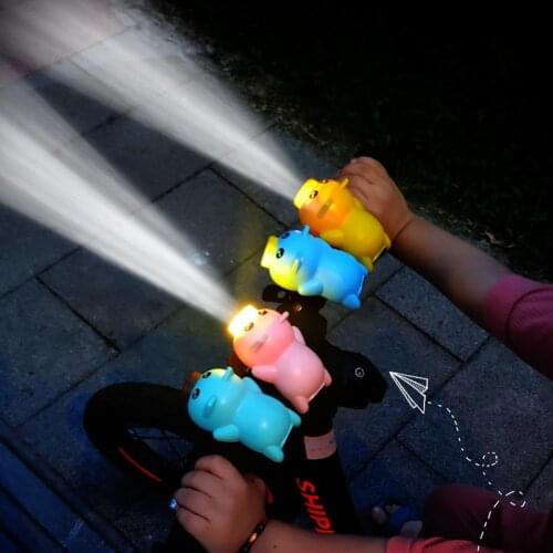 USB Recharge Bike Light Waterproof Night Cycling Headlight LED Safety Warning Cute Front Lights Bike Accessories