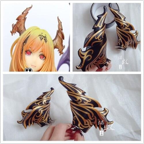 1 Pair Game Rage of Bahamut Virgin Soul GENESIS Cosplay Dark Angel Horns Head Clip Headwear Hairwear Cosplay Props Halloween