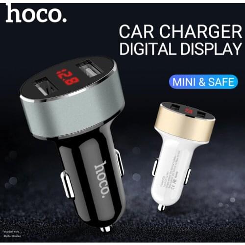 Hoco car charger usb charging adapter 12 24 volt best portable fast mini dual usb a port for apple iphone 6 7 8 x android phones