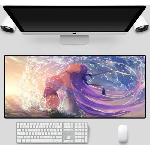Mairuige Gaming Mouse Pad Cute Girl Computer Notebook Office Keyboard Desk Pad Game Accessories Animated Mouse XXL Desk Mat