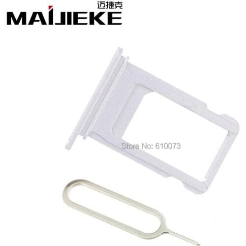 MAIJIEKE New for iPhone 8 4.7" Sim Card Holder Slot Sim Card Tray Replacement Silver