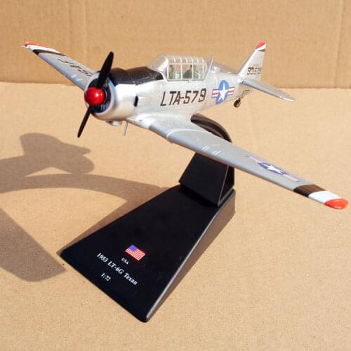 1/72 12CM Airplane Model 1953 LT-6G Texan USA Trainer Aircraft Second World War Simulation Metal Diecast Alloy Plane